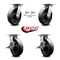 Service Caster 8 Inch Glass Filled Nylon Swivel Caster Swivel Locks 2 Brakes SCC, 2PK SCC-35S820-GFNB-BSL-2-SLB-2 - alternate 4